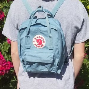 Fjallraven mini kanken backpack light blue